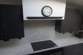 Black kitchen with shaker cabinets  - 4