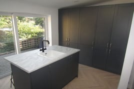 Black kitchen with shaker cabinets  - 2