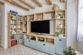 Meuble TV et bibliothèque bois et gris à Bléré | Raison Home - 5