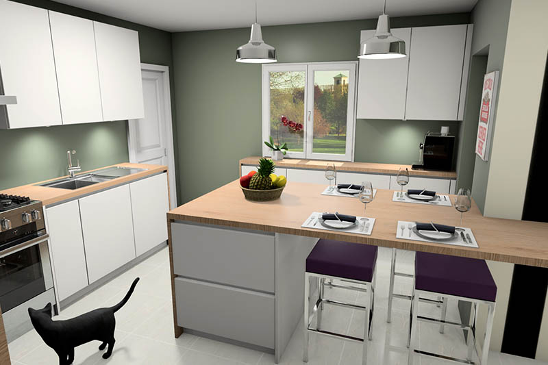 Cuisine blanc et bois fonctionnelle| Raison Home Belgium - 3
