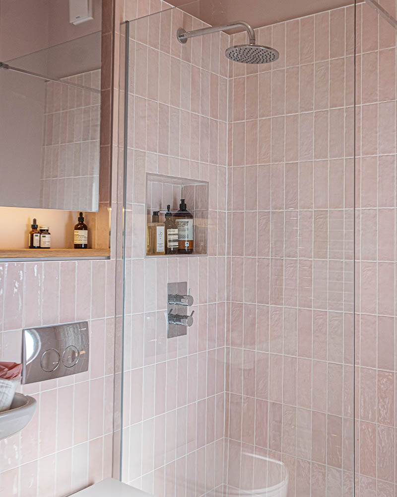Pink Shower room in Bath  5