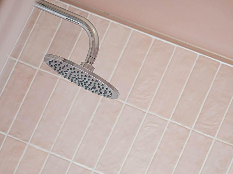 Pink Shower room in Bath  2