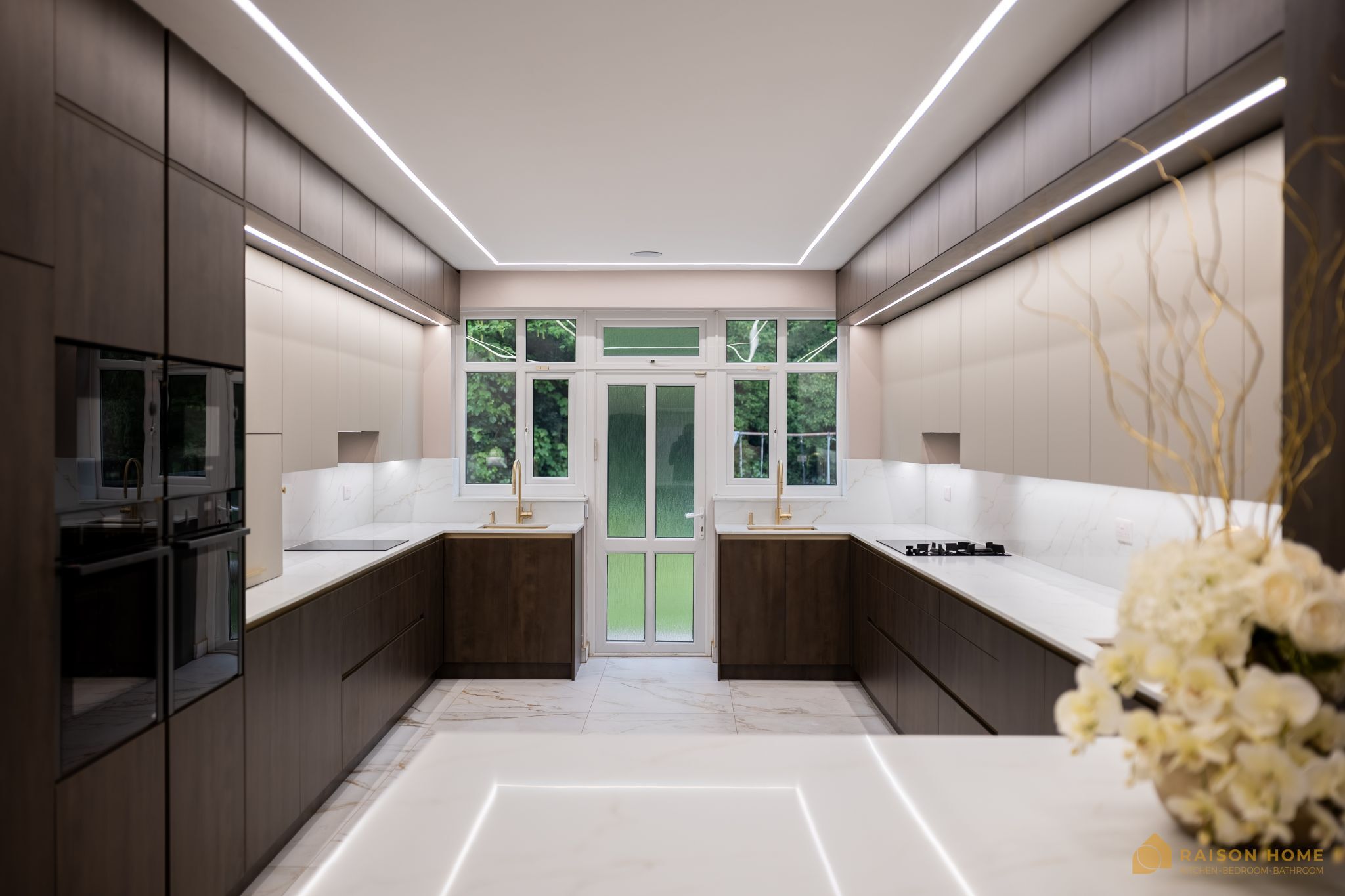 Ambra Metal and Stone Handless Kitchen - 1