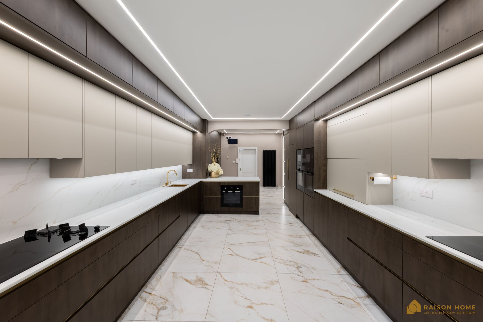 Ambra Metal and Stone Handless Kitchen - 9
