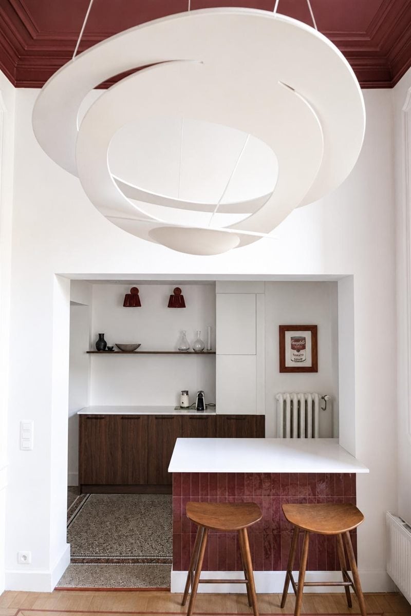 Cuisine contemporaine bois et blanc à Bruxelles | Raison Home - 4
