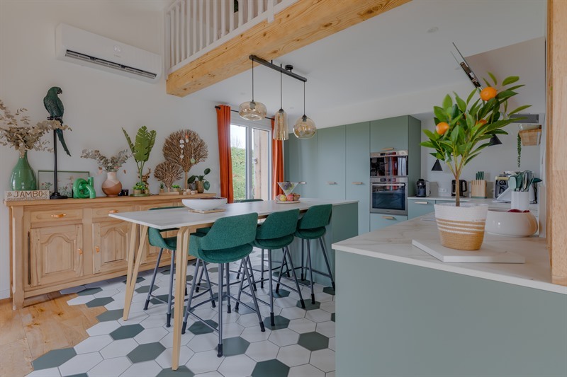 Cuisine en L verte à Montmerle-sur-Saône | Raison Home - 3