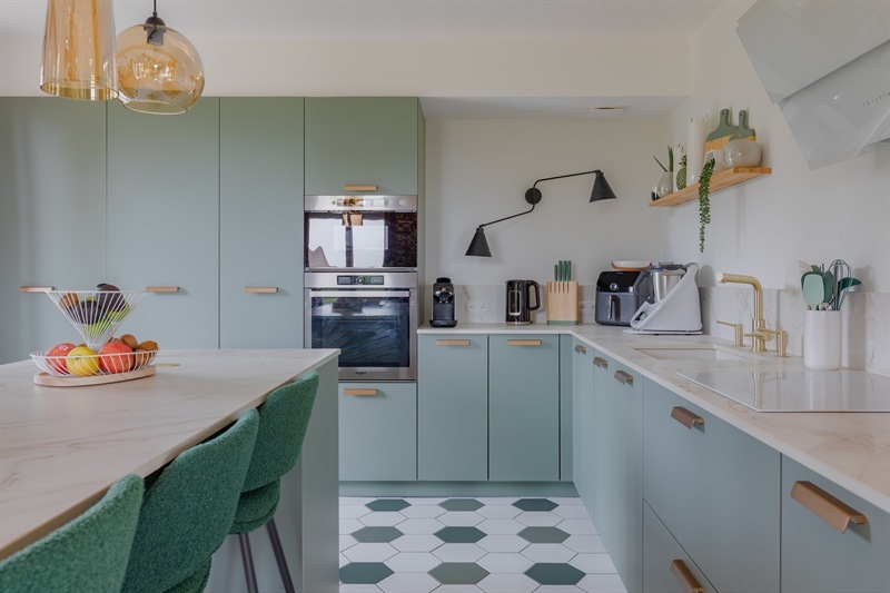 Cuisine en L verte à Montmerle-sur-Saône | Raison Home - 4