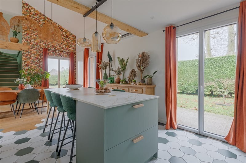Cuisine en L verte à Montmerle-sur-Saône | Raison Home - 5