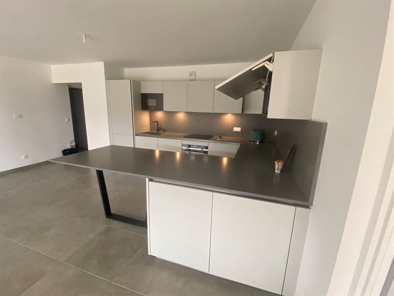 Cuisine ouverte de style moderne gris à Annemasse | Raison Home - 8