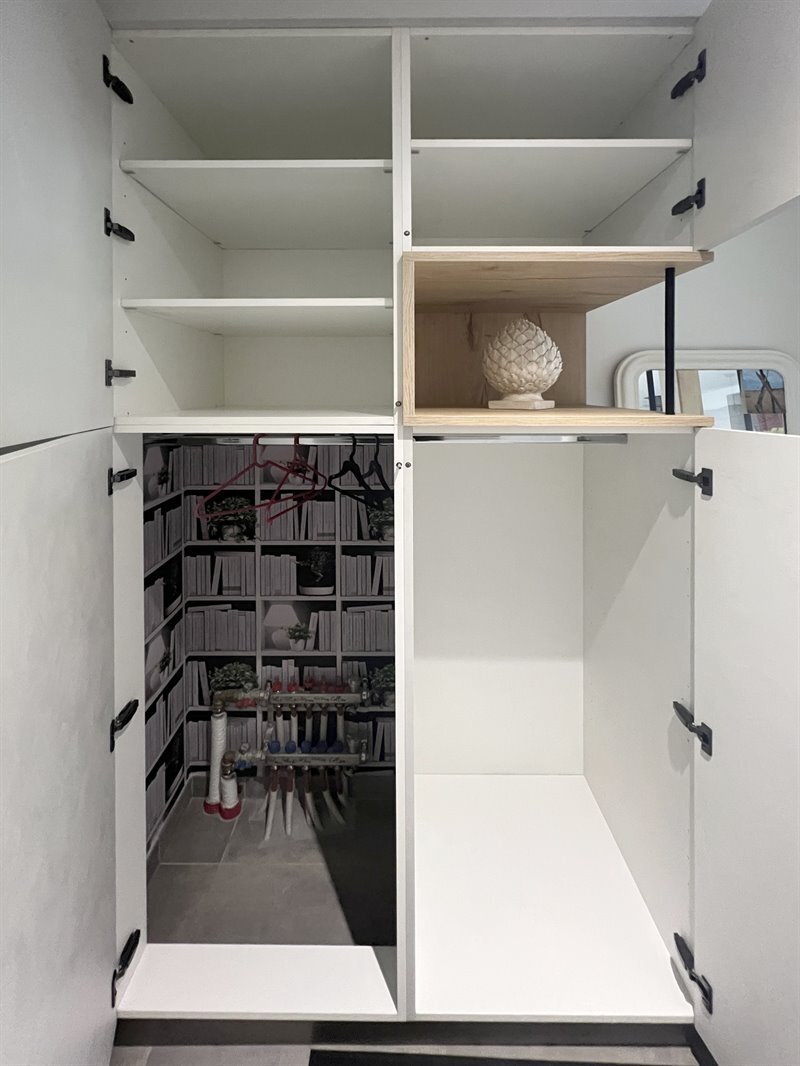 Rangements et placards d'entrée bois et blanc à Bressuire | Raison Home - 3