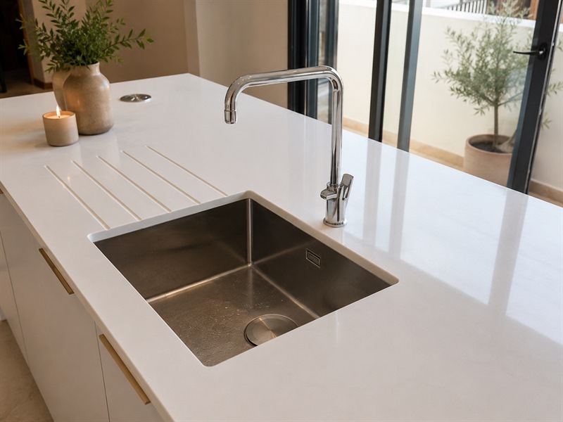 Cuisine ouverte de style moderne à l'Entre-Deux | Raison Home - 2