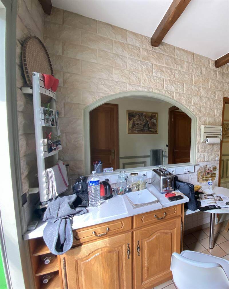 Cuisine fermée de style moderne beige à Savigny-sur-Orge  10