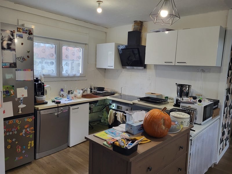 Cuisine en U bois et bleu à Vertou | Raison Home - 9