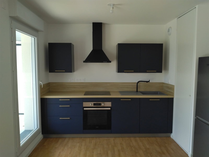 Cuisine ouverte de style moderne bleu 1
