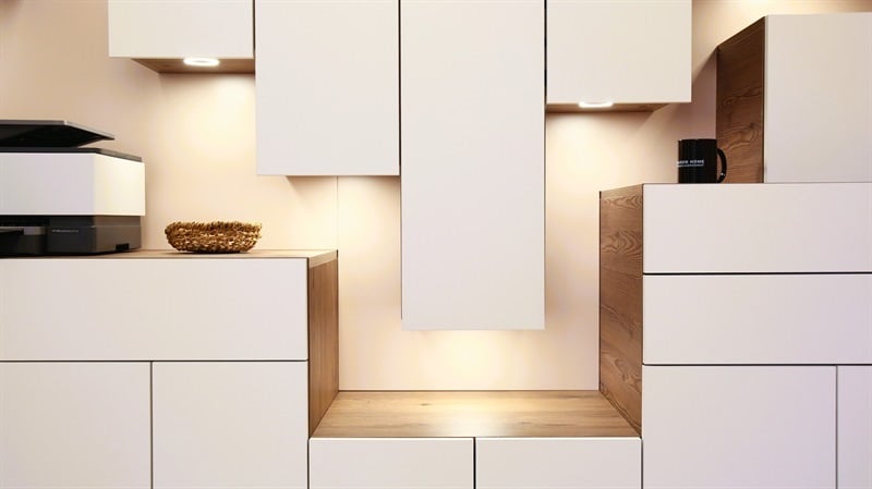 Rangements sur-mesure et design bois et blanc à St-Nom-la-Breteche 2