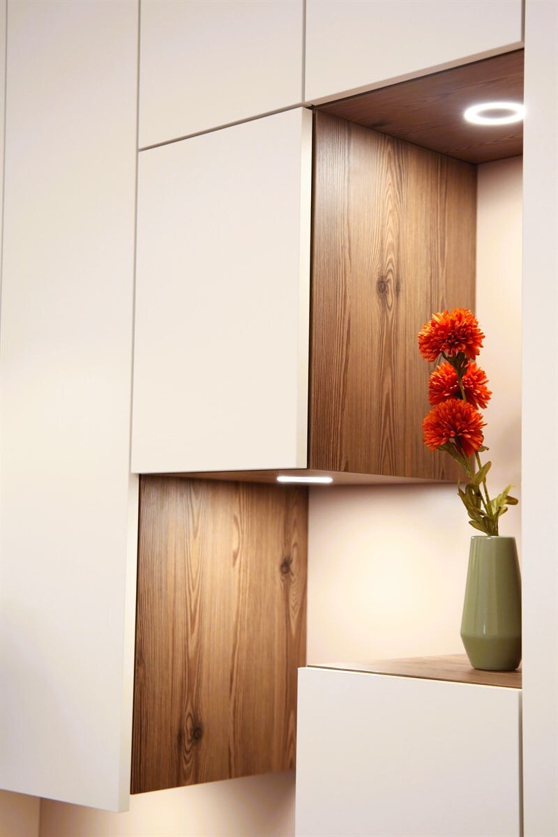 Rangements sur-mesure et design bois et blanc à St-Nom-la-Breteche 5