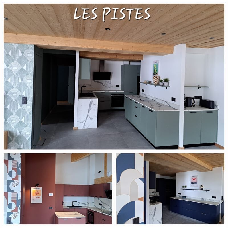 Cuisines modernes dans 3 appartements montagnards chaleureux à Morzine | Raison Home - 1