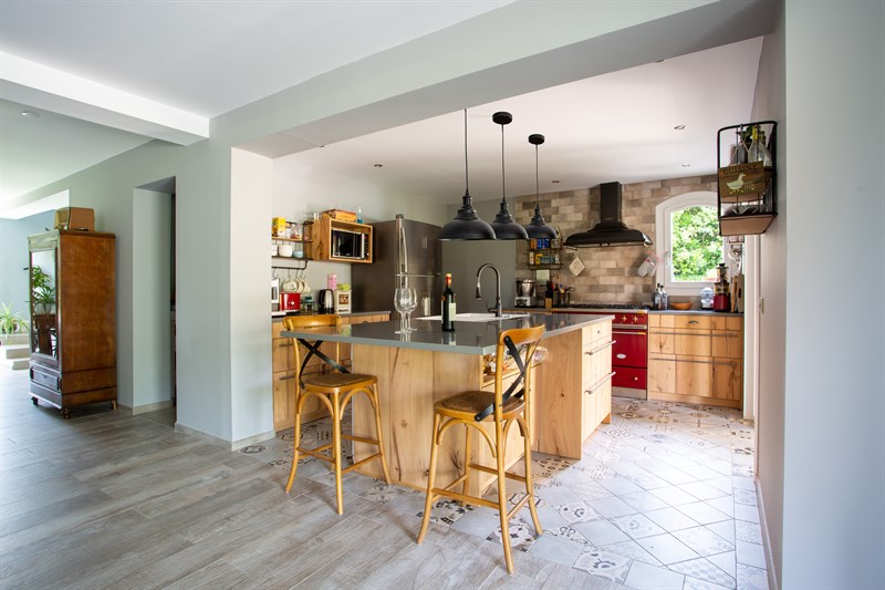 Cuisine de style industriel bois 1