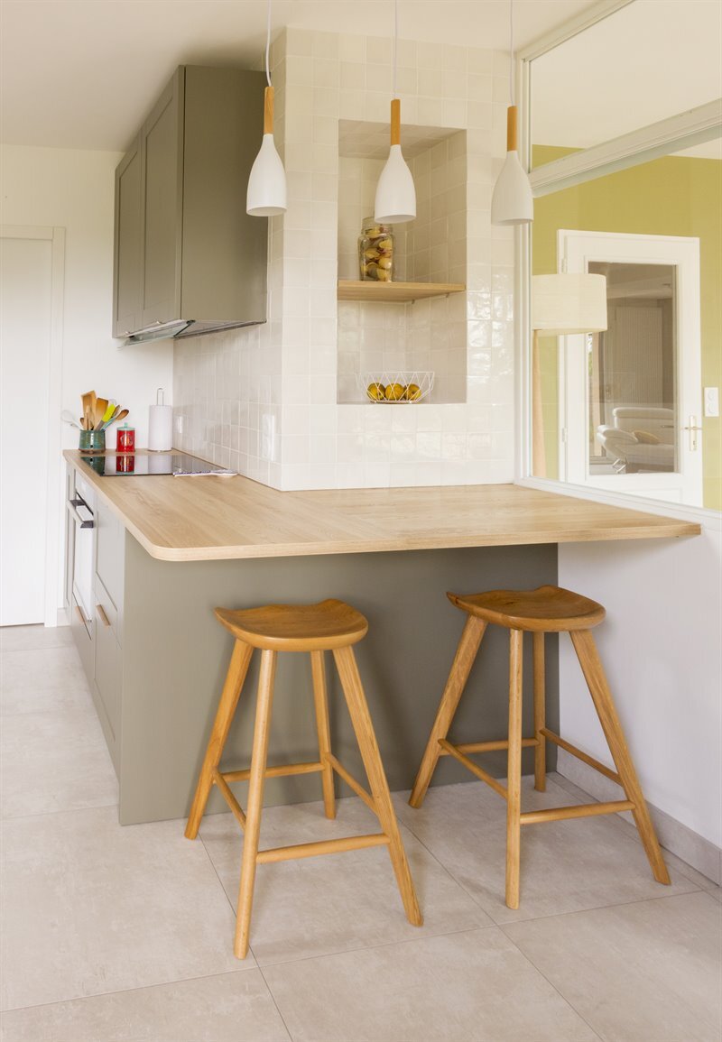 Cuisine tableau de style campagne vert à Voiron | Raison Home - 3