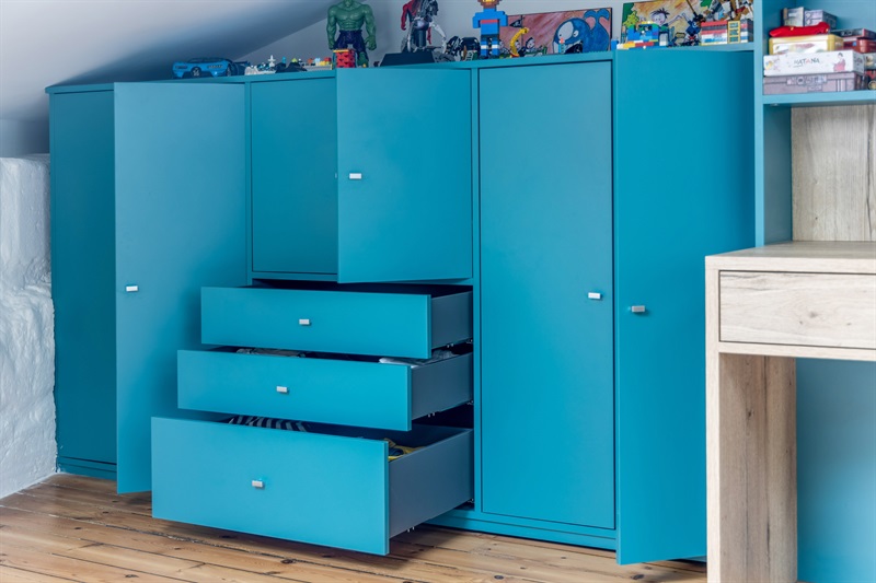 Meubles de rangement de couleur bleu cyan à Bordeaux | Raison Home - 5