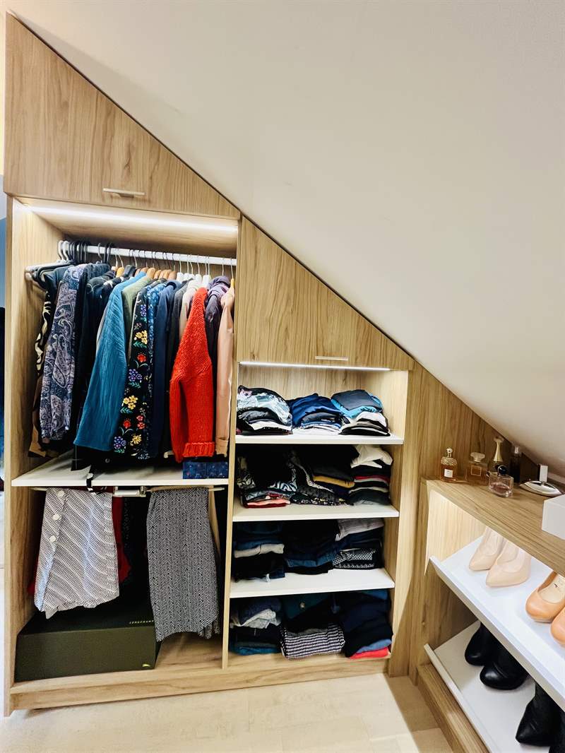 Dressing sur-mesure bois et blanc à Le Havre 3