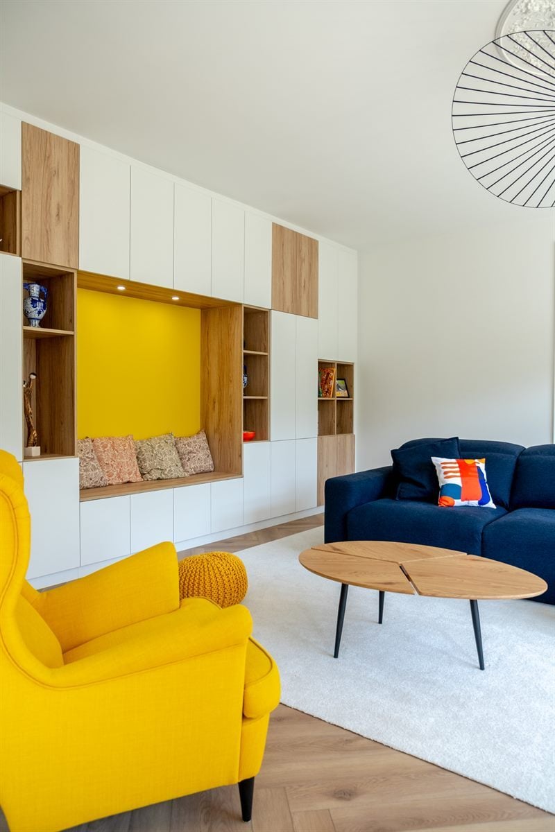 Grands rangements design avec niches et banquette au Havre | Raison Home - 2