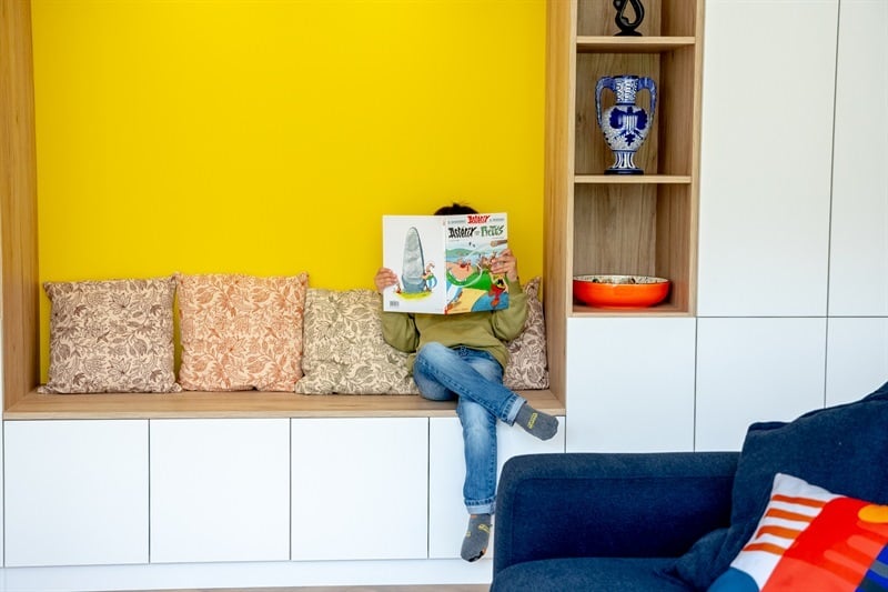 Grands rangements design avec niches et banquette au Havre | Raison Home - 8