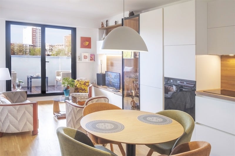 Cuisine et living optimisés pour un T2 à Toulouse | Raison Home - 2